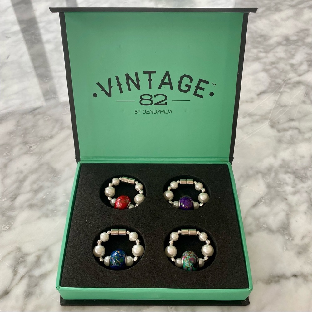 VINTAGE 82 by Oenophila: Beaded Wine Charms